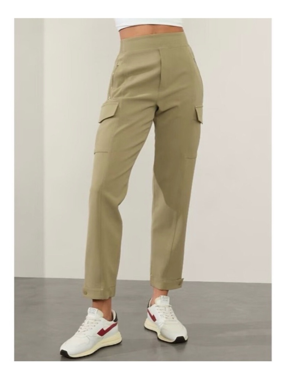 Athleta Olive Endless High Rise Cargo Pant